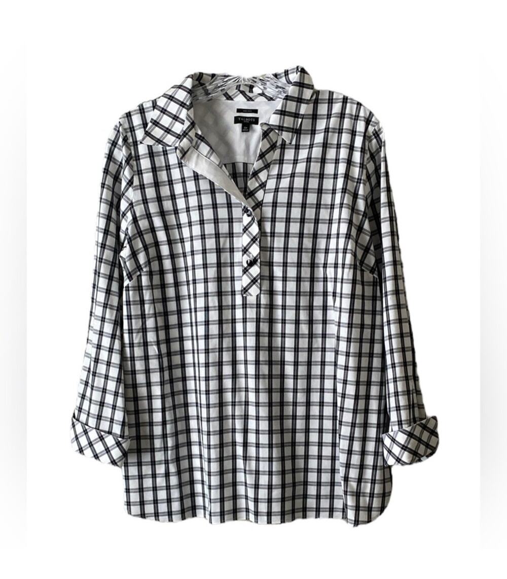 Talbots perfect tunic in scotch plaid size 20 W